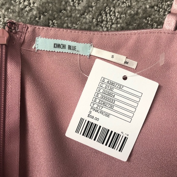 URBAN OUTFITTERS Pink Ruffle Satin Slip Dress - Picture 4 of 4